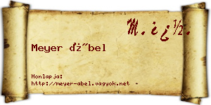 Meyer Ábel névjegykártya
