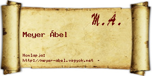 Meyer Ábel névjegykártya