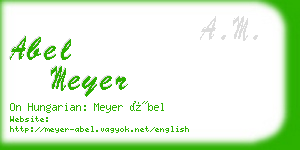 abel meyer business card